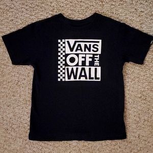 Vans "Off the Wall" t-shirt, boys size: 6, blk/white